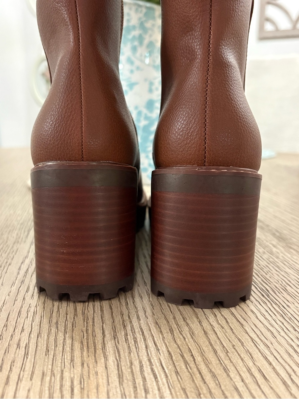 NEW In Box Adrena Brown Tall Wedge Boot Size 7.5 - Picture 4 of 12